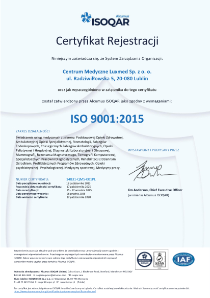 Certyfikat ISO 9001